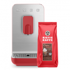 Smeg BCC01RDMEU Espressomaskine Rød Inkl. 1kg Rigtig Kaffe Crema Intenso