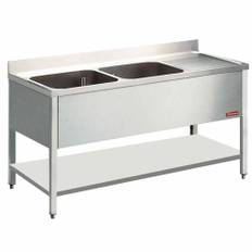 Diskbänk 2 tankar och 1 avloppsyta