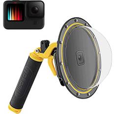 TELESIN Dome Port für GoPro Hero 13 Hero 12 Hero 11 Hero 10 Hero 9 Black, wasserdichte Schutzhülle mit schwimmendem Griff, kompatibel mit Go Pro Hero 13/12/11/10/9 Black