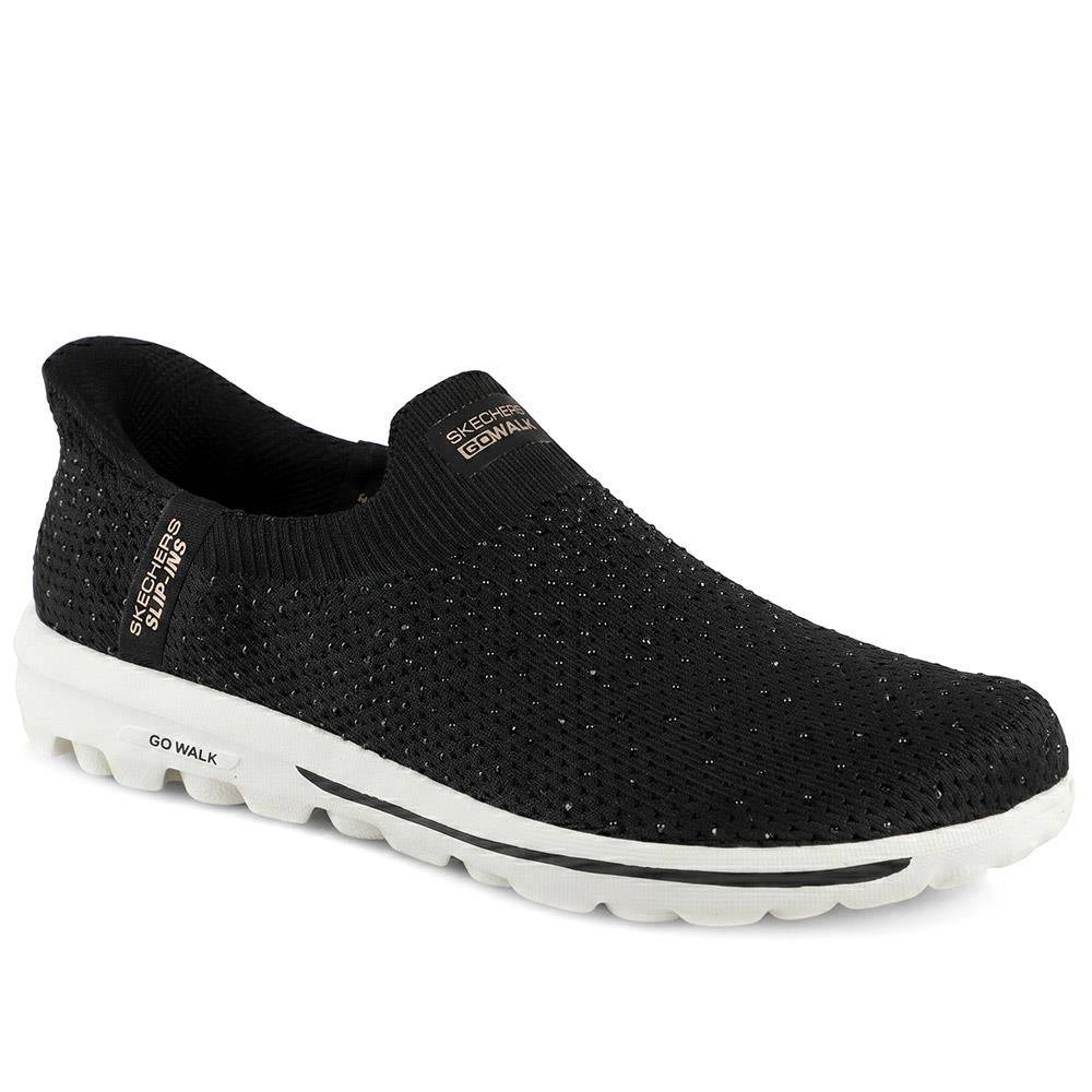 Skechers Go Walk Travel - Amara Slip On Trainers - SKE43024 / 329 138 - Black