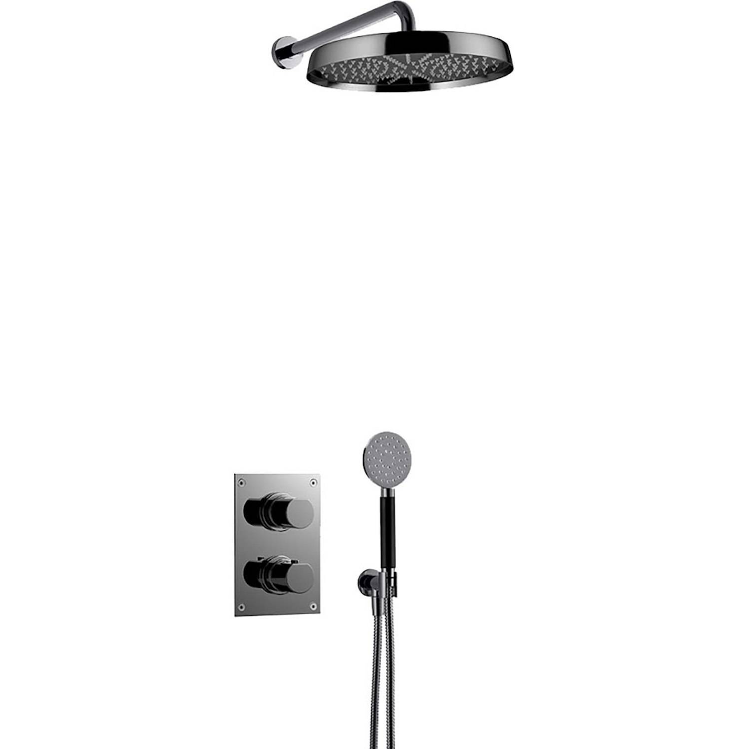 Takduschset Tapwell ARM7268 ED2 för Inbyggnad Black Chrome