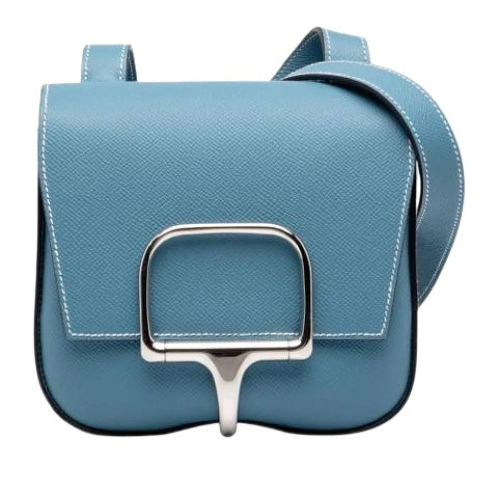 Hermès Vintage Pre-owned Della Cavalleria Skuldertaske - Vintage - Dame - Blå - ONE SIZE - Uld