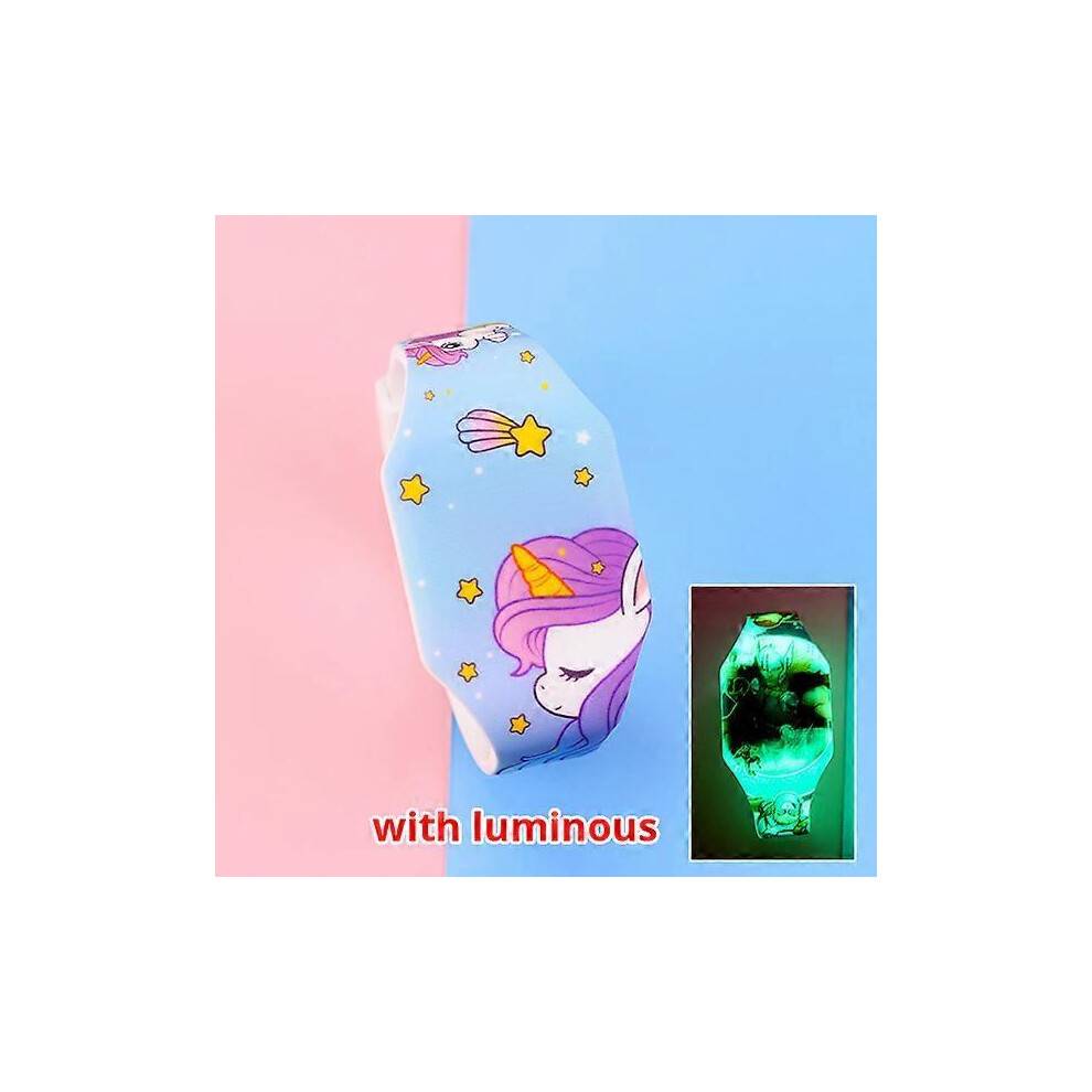(DJSZ with luminous) New Princess Elsa Frozen Kids Watch Girls Cartoon Pattern Luminous Children Watches Silicone Strap Clock Gift Reloj Infantil