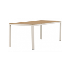 ETNA Havebord i aluminium og komposit H76 x B210 x D90 cm - Beige/Træ