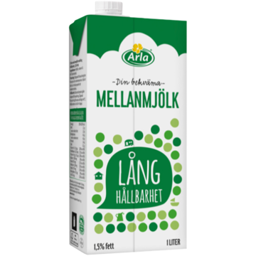 Mellanmjölk Arla Lång Hållbarhet 1,5% 1L