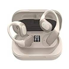 vattentäta hörlurar Open Ear Headphones Trådlösa Bluetooth 5.3 Öppna Earbuds Noise Cancelling Running Sport Bluetooth-hörlurar Med Mikrofonkrokar Bluetooth-hörlurar(Khaki)