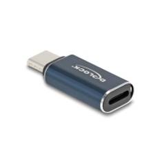 Delock - USB adapter - 24 pin USB-C (han) til Lightning (hun) - USB 2.0 - 5 / 9 / 12 / 15 / 20 V - 3 A - Power Delivery 3.0 support - antracit (sort)