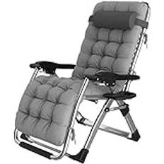 Classic Lounge Chairs Sun Lounger/Patio Reclining Chairs Deck Chairs Zero Gravity Chairs With Cushion Recliner Sunbed Garden Chair Adjustable Folding Sling Deck Reclining Super Wid