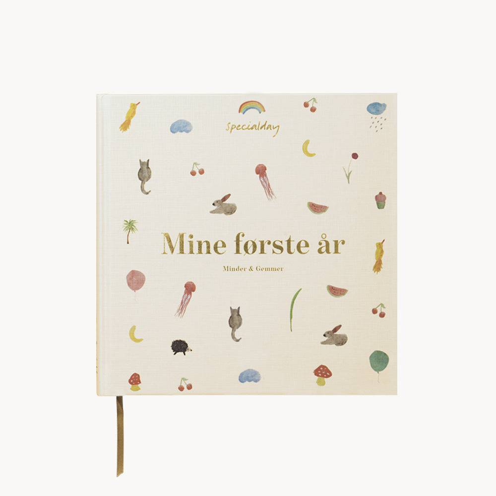 barnets bog, smartphone printer, aftryk & washi tape - creme / chokoladebrun / firkløver
