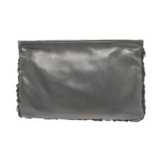 Loewe Pre-owned, Vintage , unisex, ONE Size, Läder, Förägt läder Shearling Clutch