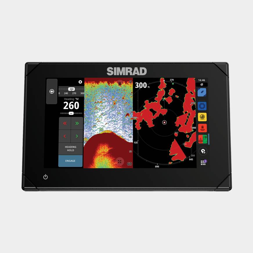 Plotter til motorbåd Simrad NSX, 12" | uden giver + elektronisk søkort (Reveal X) - Skagerrak + Kattegat + Østersøen