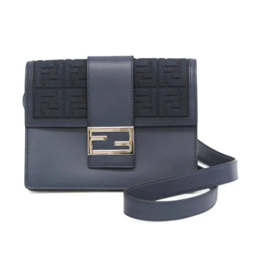Fendi Vintage Pre-owned Canvas fendi-tasker - Vintage - Dame - Blå - ONE SIZE - Uld