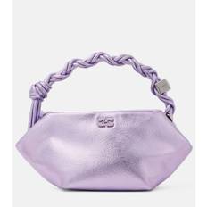 Ganni Bou Mini metallic leather shoulder bag - metallic