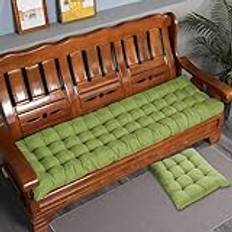 KYMMPL Tjock bomull bänk kudde dyna 2/3 sittplatser, bomull soffa bänk sittdyna dyna lång sittdyna för hem/trädgård/uteplats/gunga/inomhus (grön, 120 x 50 cm)