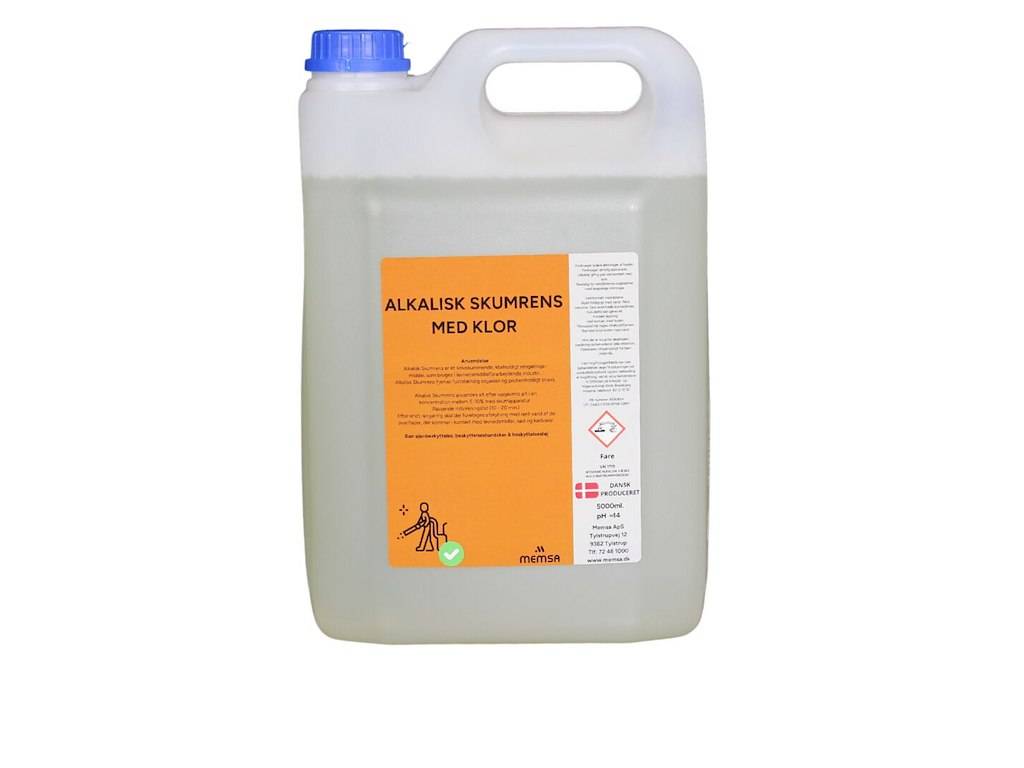 Memsa Alkalisk skumrens med klor 5 Ltr..