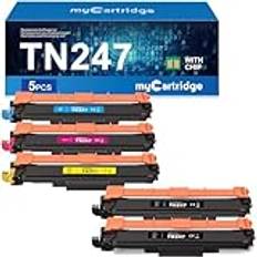 MYCARTRIDGE Ersättning för Brother TN-243CMYK TN247 toner kompatibel med toner Brother MFC L3750CDW MFC-L3770CDW MFC-L3750CDW DCP-L3550CDW TN243CMYK TN-247 TN-243 5-pack