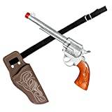 Boland 54384 – cowboyset, pistol och bälte med hållare, kostym tillbehör för karneval och temafest, tillbehör för karnevalkostymer