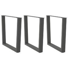 vidaXL Spisebordsben V-form 3 stk Antracit 80x(72-73,3) cm Stål