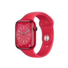 Apple Watch Series 8 (GPS + Cellular) - (PRODUCT) RED - 45 mm - rød aluminium - smart ur med sportsbånd - fluoroelastomer - rød - båndstørrelse: Almi