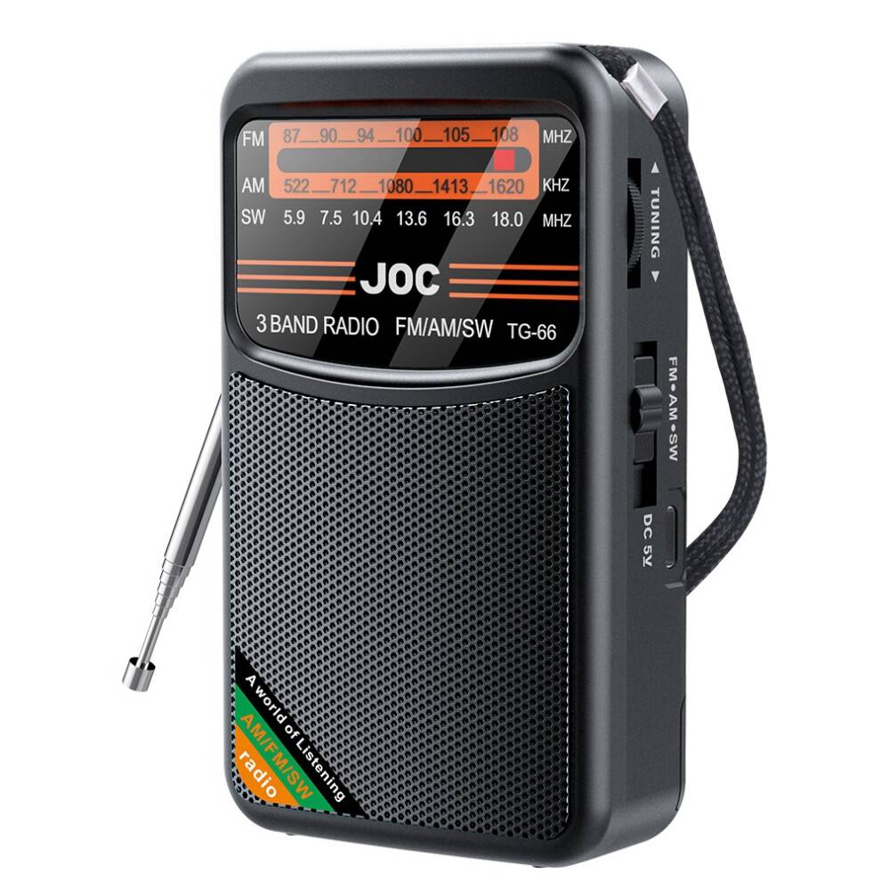 Lommeradio Bærbar Mini Full Band Radio AM/FM/SW Radio, A