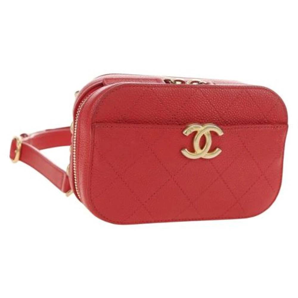 Chanel Vintage Pre-owned Vintage Caviar Skin Skuldertaske - Vintage - Dame - Rød - ONE SIZE - Uld