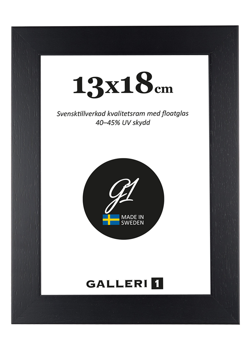 Fotoram Galleri1 svart trä, 70x100 cm, floatglas (700x1000mm)