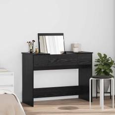 vidaXL Smyckebord med låda Svart ek 100 x 45 x 76 cm Konstruerat trä