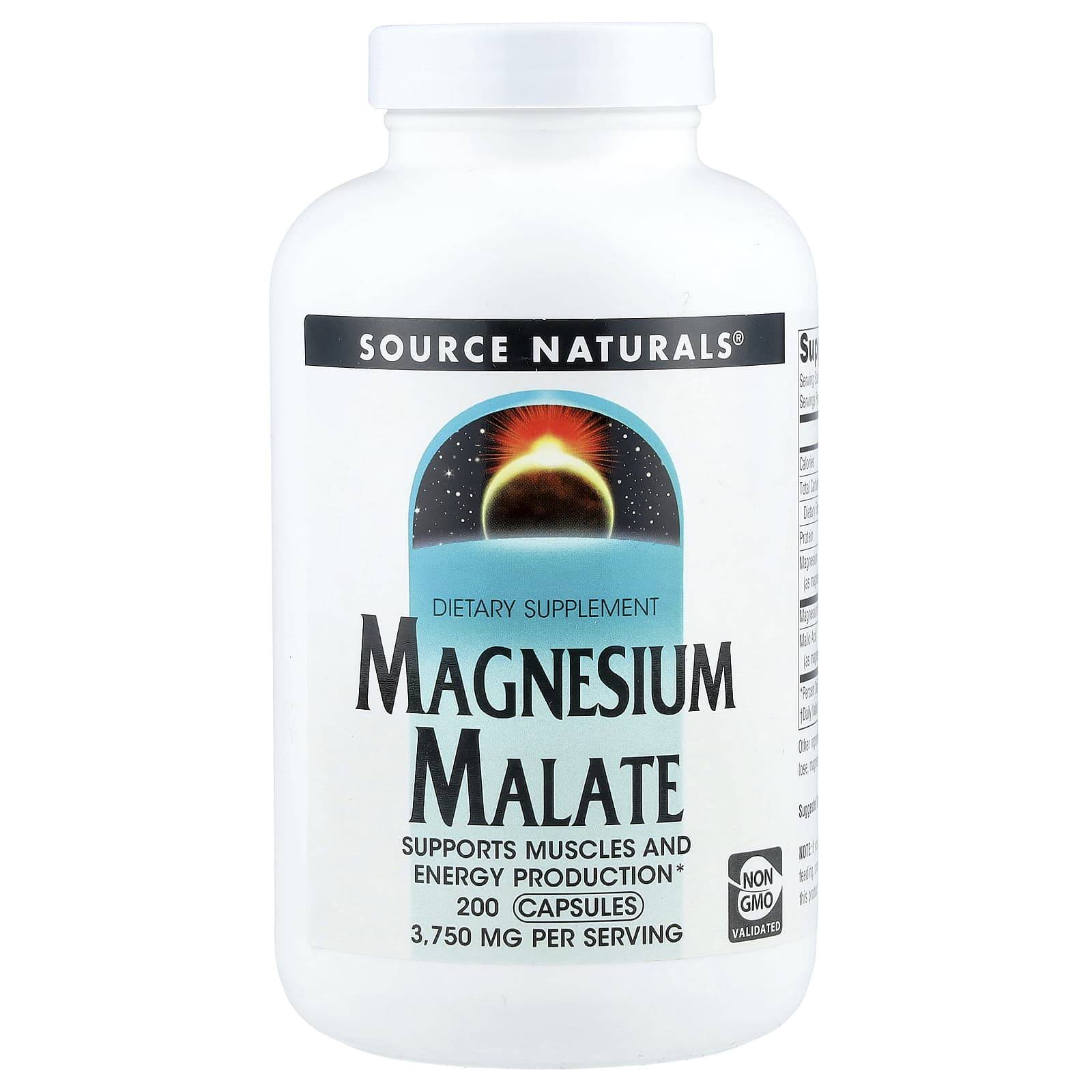Magnesium Malate, 200 Capsules
