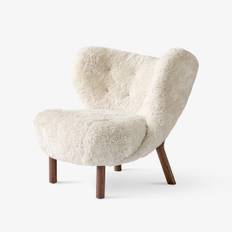 &Tradition VB1 Little Petra&ATD1 Pouf Sheepskin Moonlight/Oiled Walnut