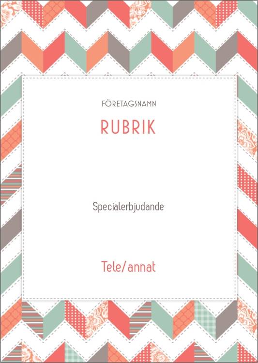 A6-flyers - Vita - Quilting - Konst & Underhållning