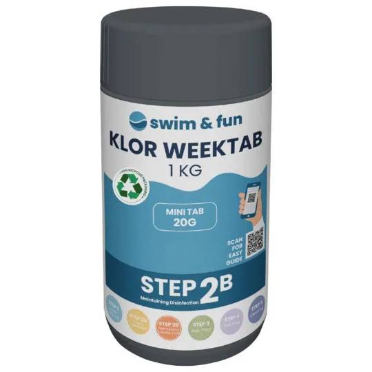 Langsomklor 20gr tablet 1 kg weektab Swim & Fun 1729