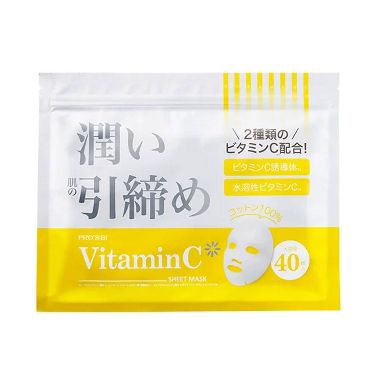 Vitamin C Sheet 40 Face Face Facial Face Face Facial Facial Facial Pack [Prosubi] Mask, Sheets, Pack, Mask, Mask, Sheet, Pack, Mask, Sheet,