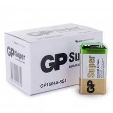 100 x GP Super Alkaline 9V 6LR61 E-Block Batterier