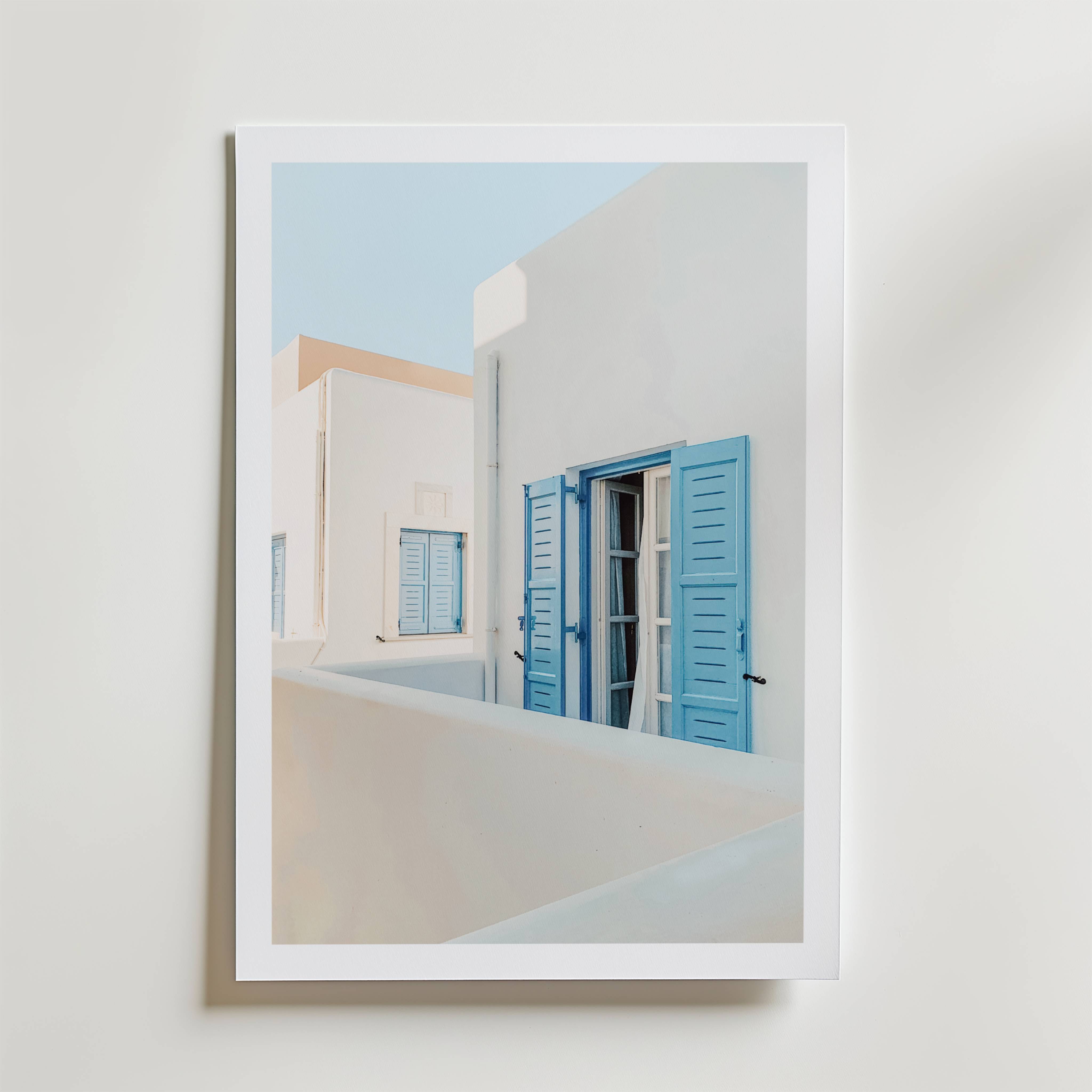 Mediterranean Window Views Poster - Fine Art Poster 21x30 cm