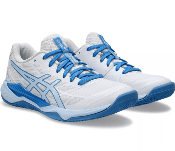 Asics Gel-Tactic 12 White/light Blue Squash & Badminton Women - 2025 (ASICS Skor: 40.5)