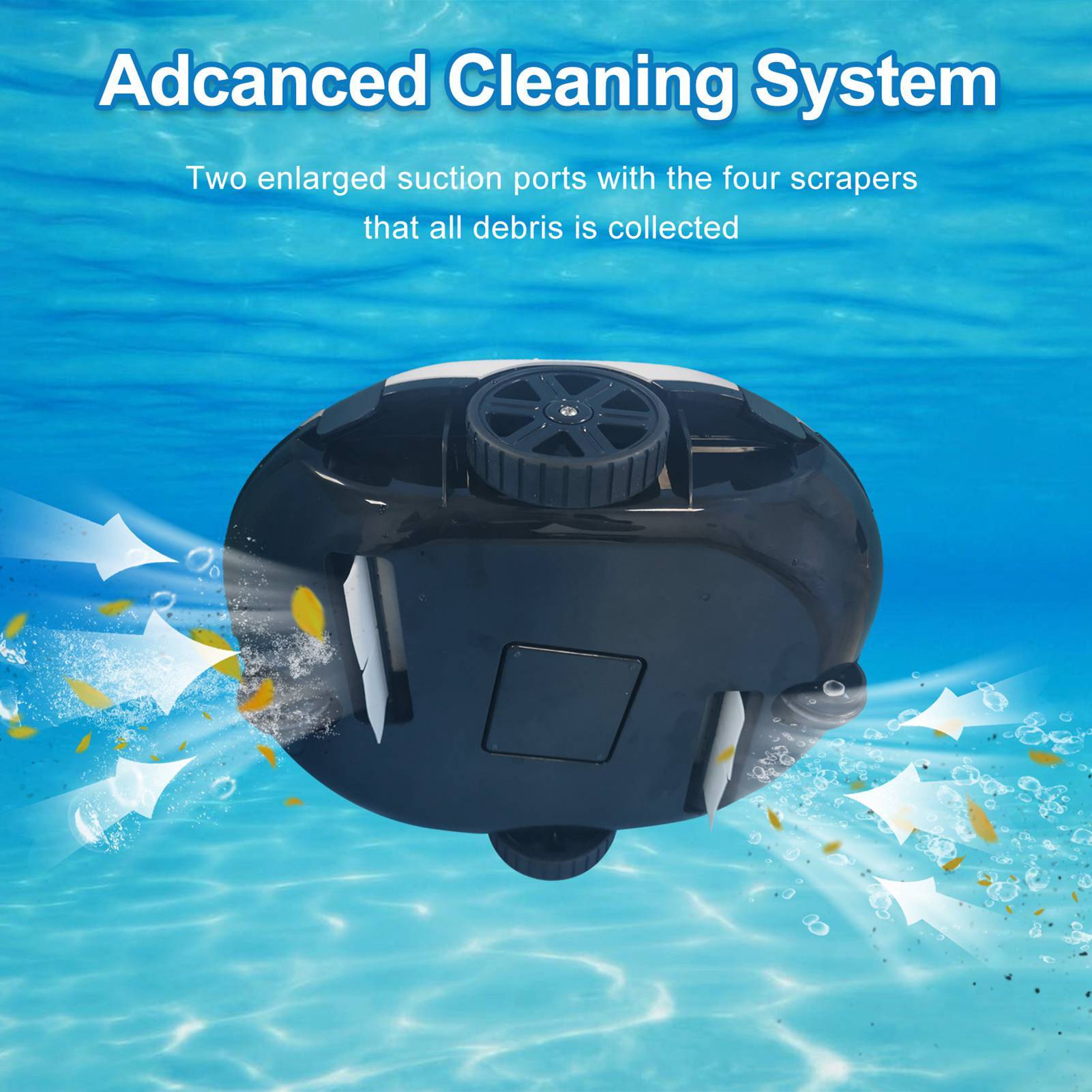Helautomatisk Robotic Pool Cleaner Självparkerande Sladdlös Pool Dammsugare Robot