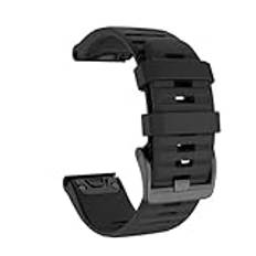 ZHBABVCT 26 22 20MM Silikonarmband Kompatibel med Garmin Fenix 6X 6 6S Pro 7X 7 Easyfit Armband Fenix 5 5X 5S Plus Smartwatch Armband(Noir,20mm Fenix 5S 6S)