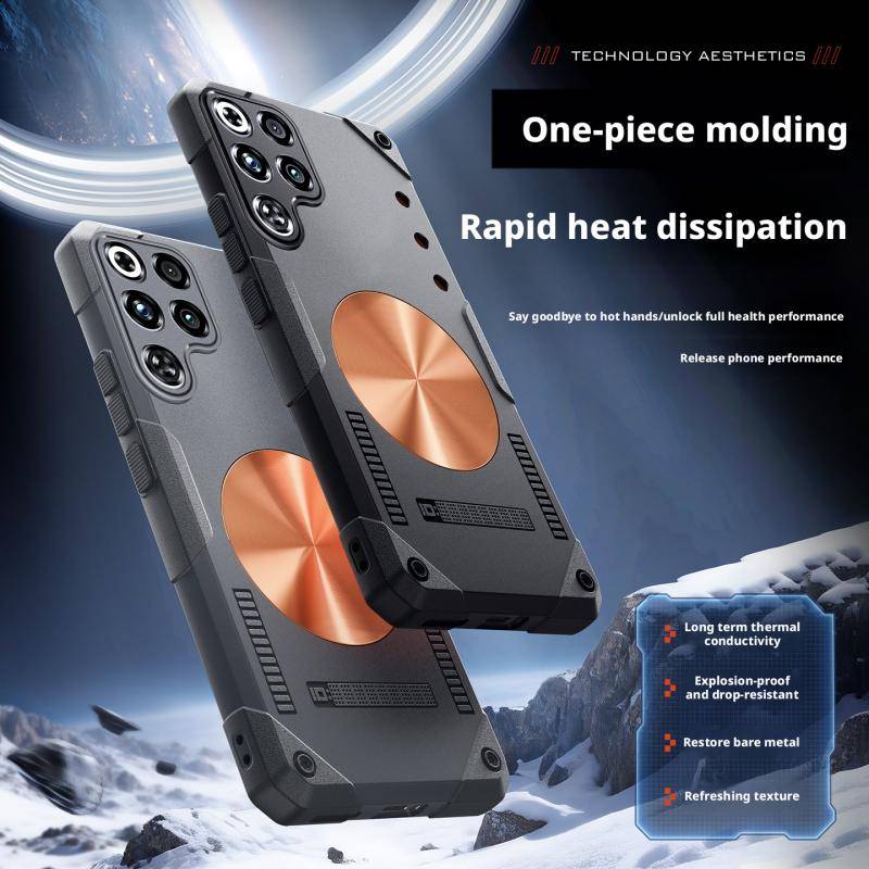 För ZTE Nubia RedMagic 11 Pro Plus & 11 Air Fodral Lättvikts Silikon Koppar Kylfläns Fräsch Grepp Spelfodral