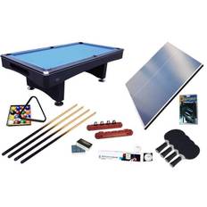 Sjov pakke PREMIUM - Poolbord (7 fod), bordtennisplader og tilbehør incl. opstilling