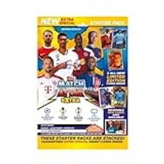 Topps 2023-24 Match Attax extra Champions League kort - startpaket (album, 24 kort + 2 LE)