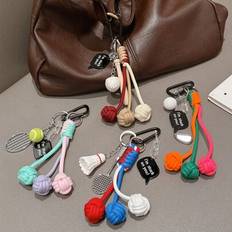 1pc &#34;I&#39;m Stuck On You&#34; Sports Themed Keychain With Colorful Ball And Racket Charms - Metal, Ideal For Sports Enthusiasts, Perfect For Bag Decoration A - Multicolor - Baseball,Badminton,Golf,Bowling,Tennis,Table Tennis,Football