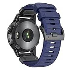 AISPORTS Kompatibel med Garmin Tactix 7/7 Pro/Bravo/Charlie/Delta-rem fluororubber, 26 mm snabbpassande klockrem silikon gummiarmband ersättningsrem för Garmin Descent MK1/MK2/MK2i/Mk3i 51 mm