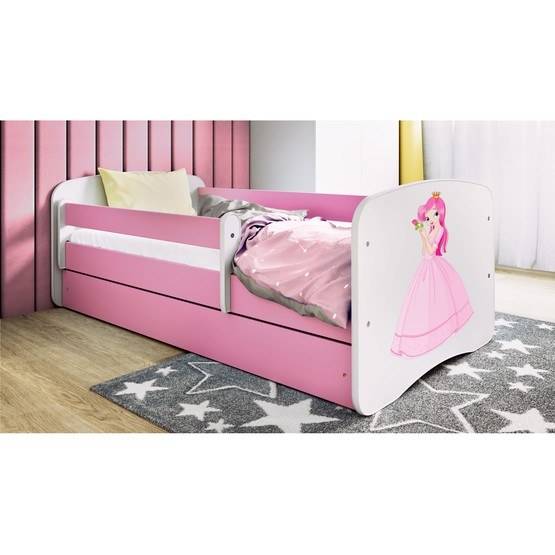 Kocot Kids Barnsäng - Babydreams Rosa Med Madrass - Prinsessa 160x80 Cm