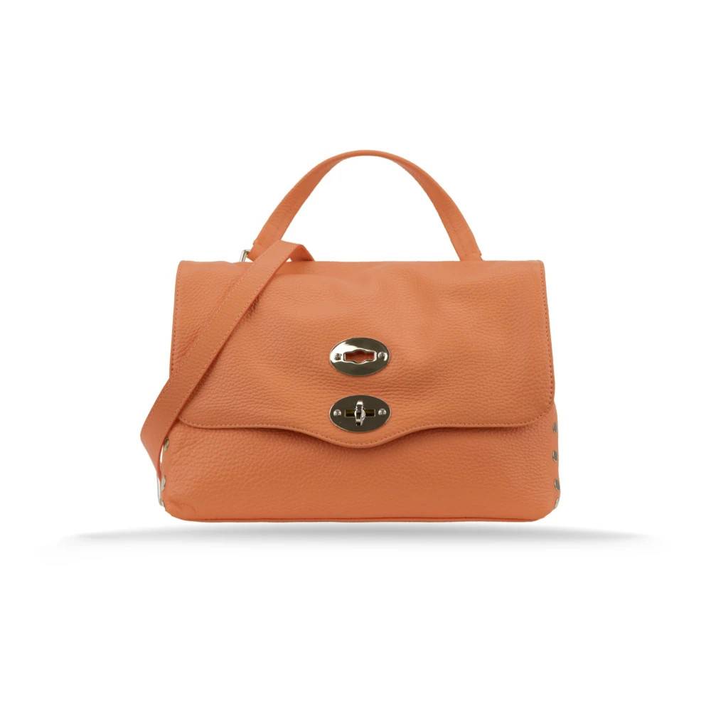 Zanellato Grained Leather Skuldertaske - Tasker - Dame - Orange - ONE SIZE - Uld