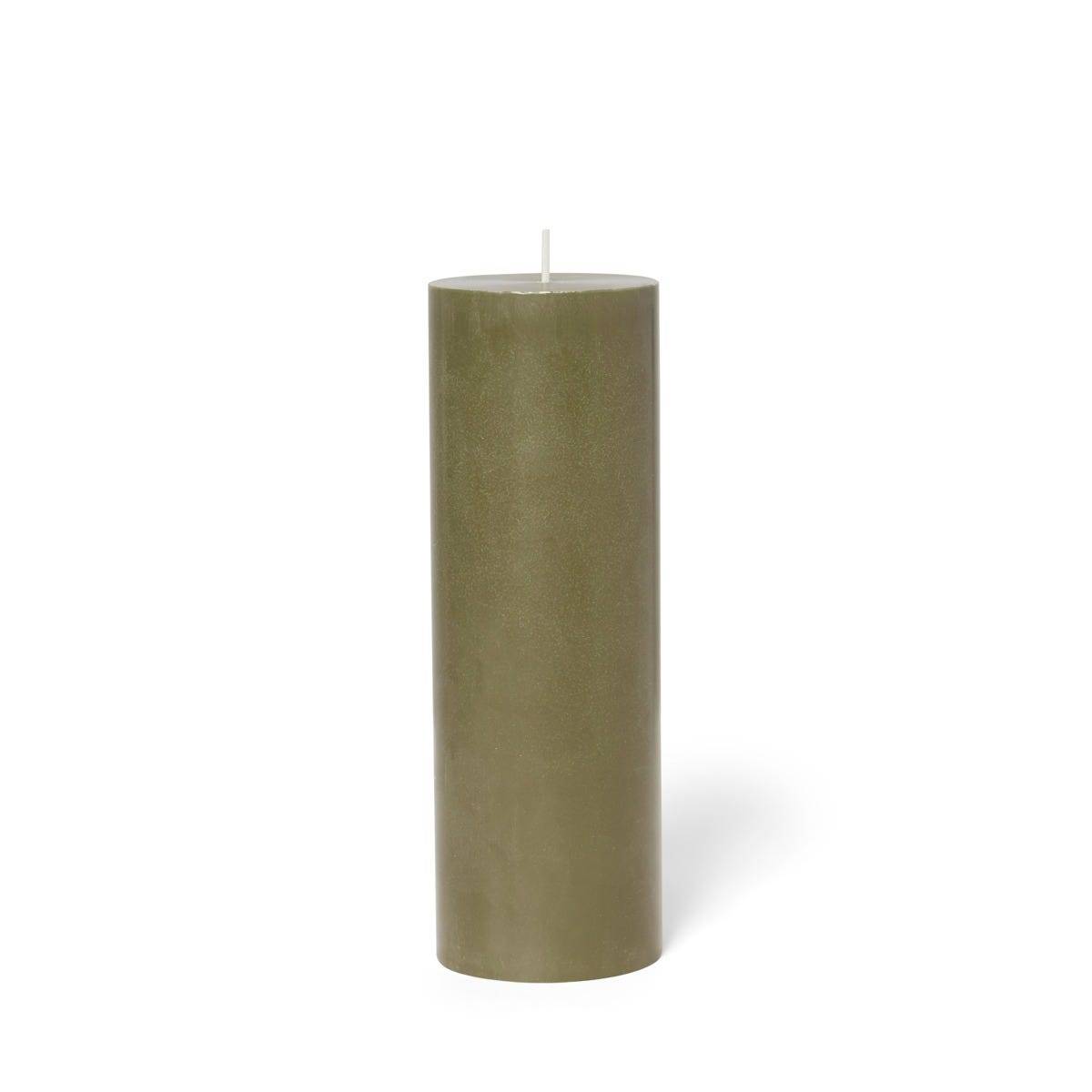 Blockljus Stearin 20x6,8cm Khaki