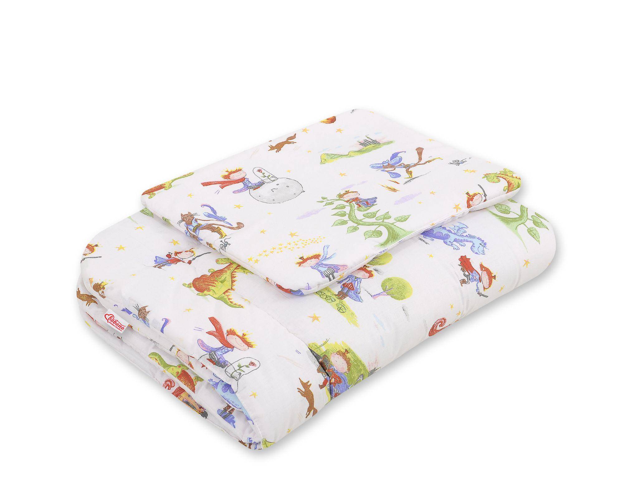 Baby bedding set with filling, 2 pieces, 75x100cm NEWBORN - knight and dragon