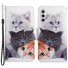 Wonderland Samsung Galaxy A14 Flip Etui - Tre Katte - silver