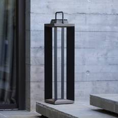 Les Jardins Solcellslampa Teckalu, dimbar, Svart, Aluminium / grå / zink, Solcellslampor