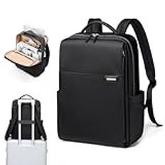 GOLF QUALITY Laptop ryggsäck, ryggsäck handbagage 16 tum, ryggsäck kvinnor och män, Bussiness ryggsäck vattentät, ryggsäck dagryggsäck för skola, cykling, fritid och resor, svart, 16 Zoll