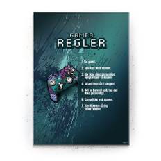 Plakat / Canvas / Akustik: Gamer Regler (Gamer plakat)